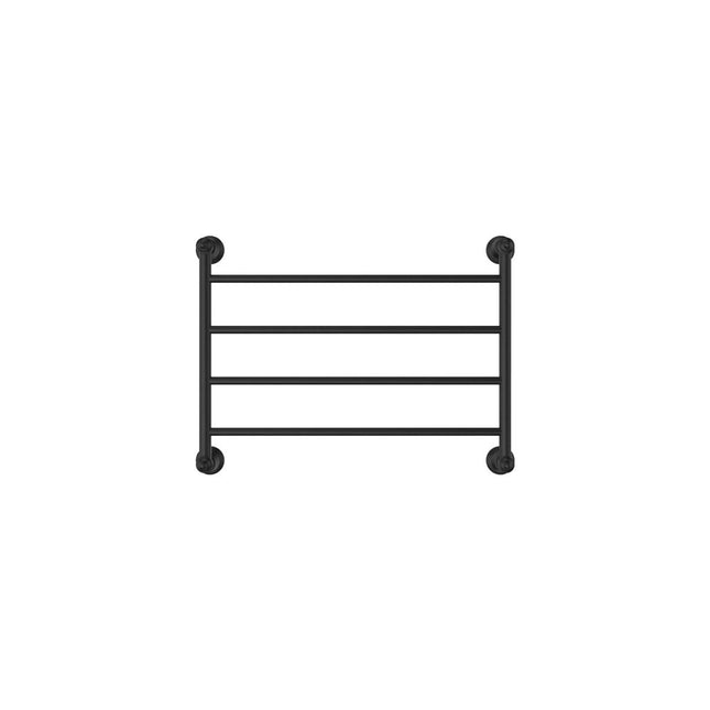 Fienza Lillian 600x450mm Matte Black Heated Towel Rail (4 Bars) ,