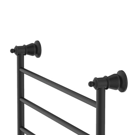 Fienza Lillian 600x450mm Matte Black Heated Towel Rail (4 Bars) ,