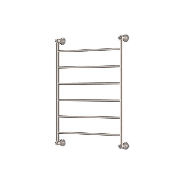 Fienza Lillian 600x800mm Brushed Nickel Heated Towel Rail (6 Bars) ,