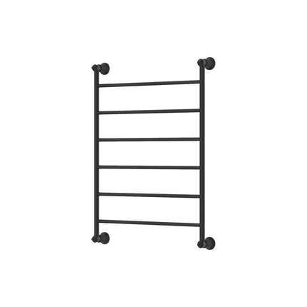 Fienza Lillian 600x800mm Matte Black Heated Towel Rail (6 Bars) ,