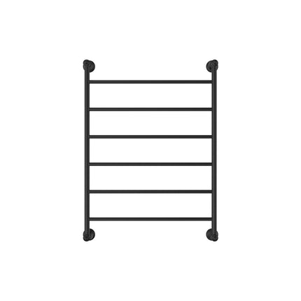 Fienza Lillian 600x800mm Matte Black Heated Towel Rail (6 Bars) ,