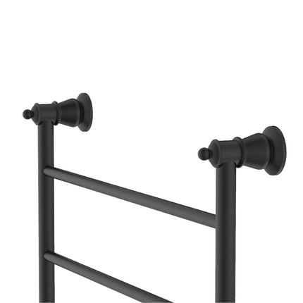 Fienza Lillian 600x800mm Matte Black Heated Towel Rail (6 Bars) ,
