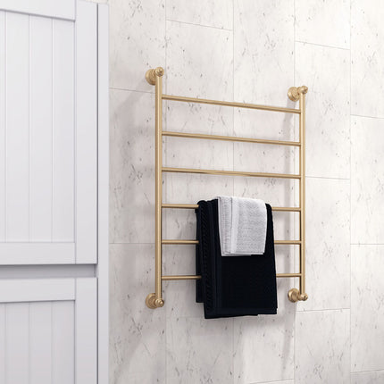 Fienza Lillian 600x800mm Gold Heated Towel Rail (6 Bars) ,