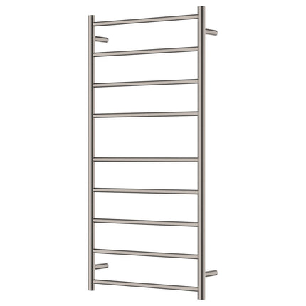Fienza Isabella 600x1200mm Brushed Nickel Heated Towel Rail (9 Bars) ,