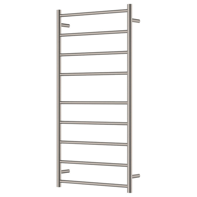 Fienza Isabella 600x1200mm Brushed Nickel Heated Towel Rail (9 Bars) ,