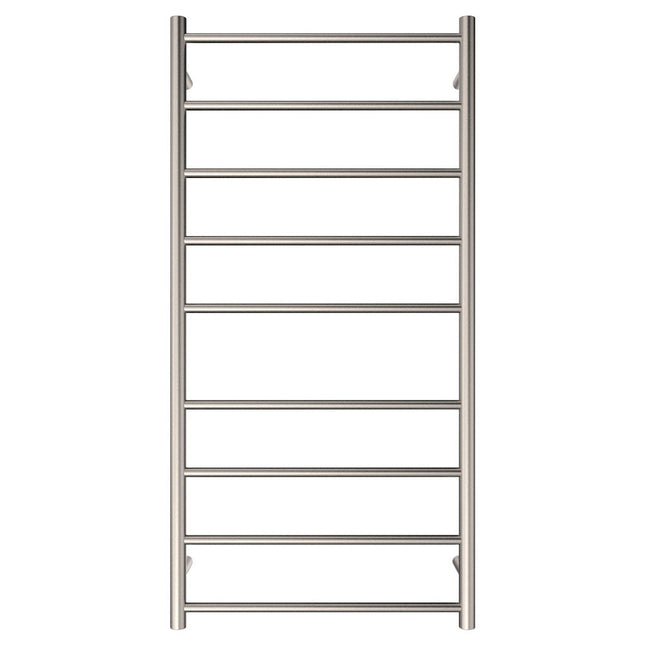 Fienza Isabella 600x1200mm Brushed Nickel Heated Towel Rail (9 Bars) ,