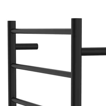 Fienza Isabella 600x1200mm Matte Black Heated Towel Rail (9 Bars) ,