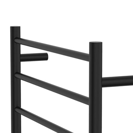 Fienza Isabella 600x800mm Matte Black Heated Towel Rail (7 Bars) ,