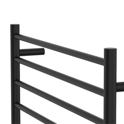 Fienza Isabella 750x700mm Matte Black Heated Towel Rail (8 Bars) ,