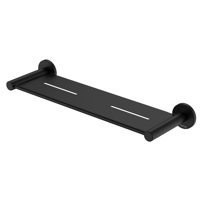 Fienza Kaya Matte Black 450mm Shower Shelf ,