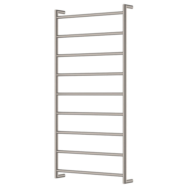 Fienza Kaya 600x1200mm Brushed Nickel Heated Towel Rail (9 Bars) ,