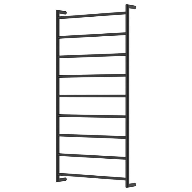 Fienza Kaya 600x1200mm Matte Black Heated Towel Rail (9 Bars) ,