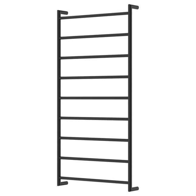 Fienza Kaya 600x1200mm Matte Black Heated Towel Rail (9 Bars) ,