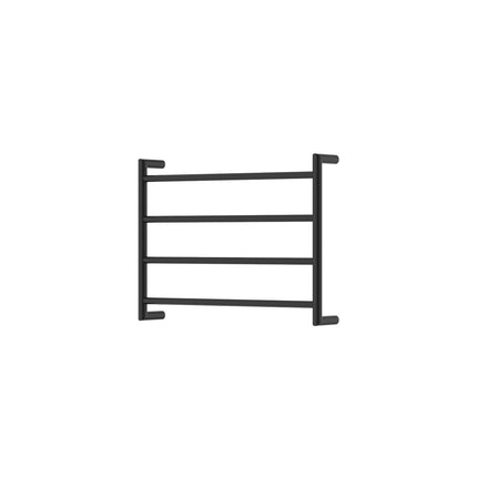 Fienza Kaya 600x450mm Matte Black Heated Towel Rail (4 Bars) ,