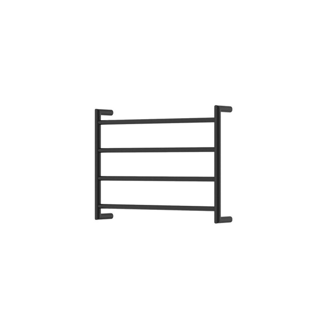 Fienza Kaya 600x450mm Matte Black Heated Towel Rail (4 Bars) ,