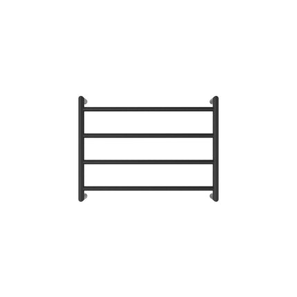Fienza Kaya 600x450mm Matte Black Heated Towel Rail (4 Bars) ,