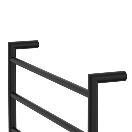 Fienza Kaya 600x450mm Matte Black Heated Towel Rail (4 Bars) ,