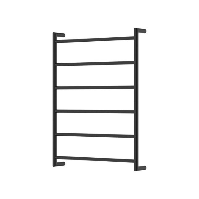 Fienza Kaya 600x800mm Matte Black Heated Towel Rail (6 Bars) ,
