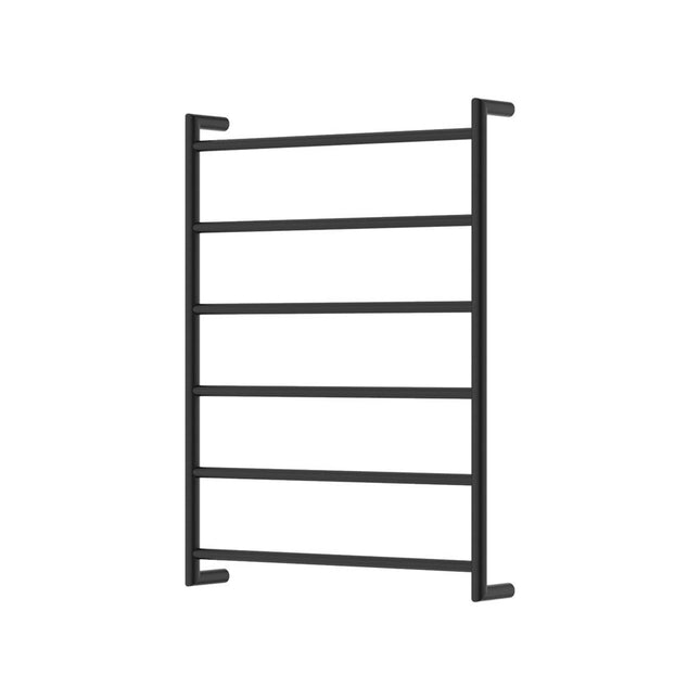 Fienza Kaya 600x800mm Matte Black Heated Towel Rail (6 Bars) ,