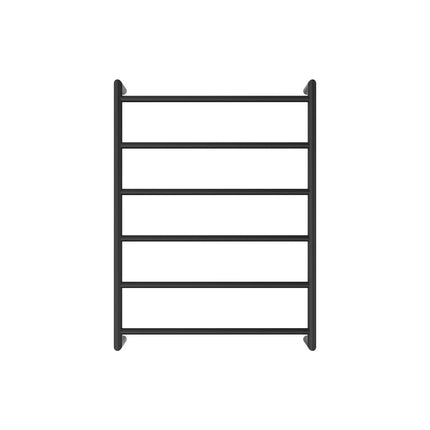 Fienza Kaya 600x800mm Matte Black Heated Towel Rail (6 Bars) ,