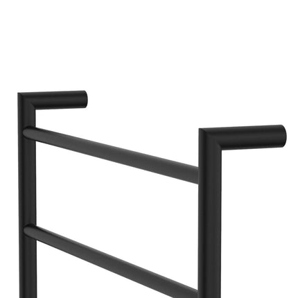 Fienza Kaya 600x800mm Matte Black Heated Towel Rail (6 Bars) ,