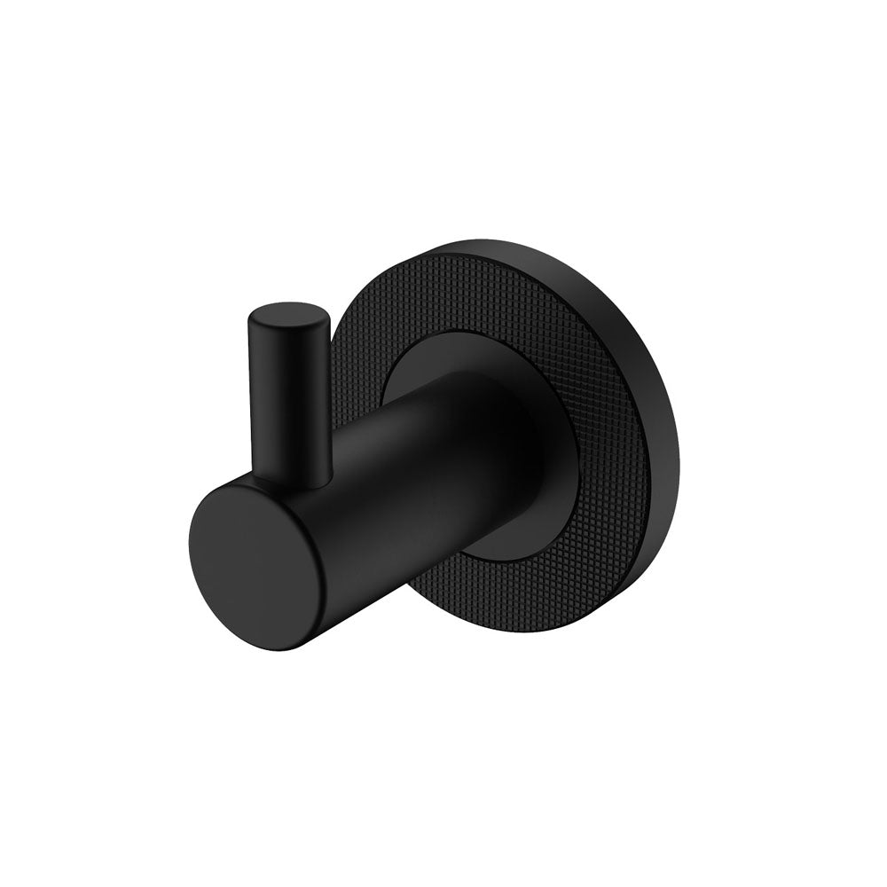 Fienza Axle Matte Black Single Robe Hook ,