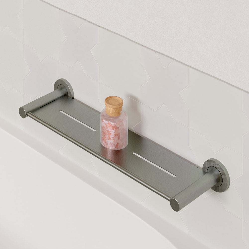 Fienza Axle Brushed Nickel 450mm Shower Shelf
