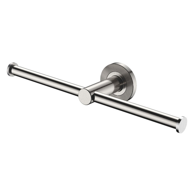 Fienza Axle Brushed Nickel Double Toilet Roll Holder ,