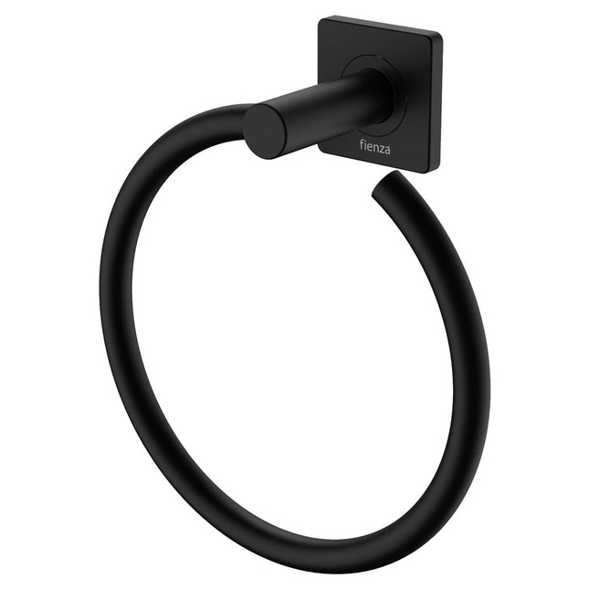 Fienza Sansa Matte Black Hand Towel Ring ,