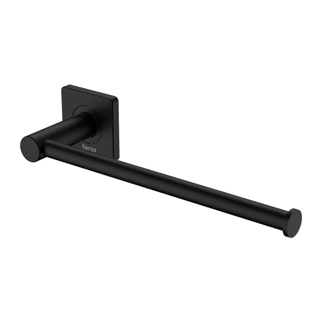 Fienza Sansa Dual Purpose Matte Black Hand Towel Rail/Roll Holder ,