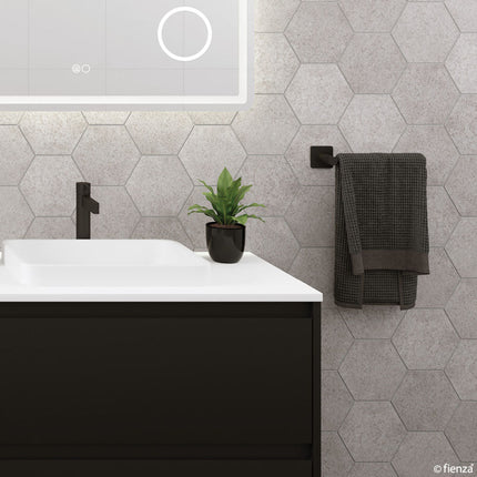 Fienza Sansa Dual Purpose Matte Black Hand Towel Rail/Roll Holder ,