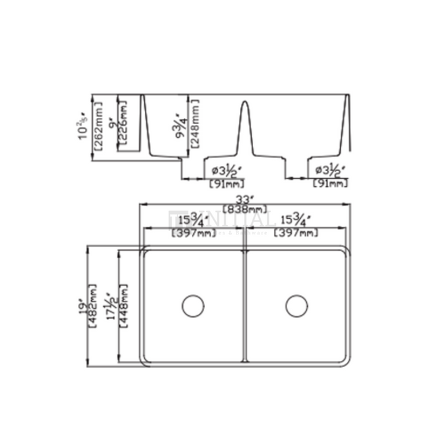 Granite Quartz Stone Kitchen & Laundry Sink 838X482X262 ,