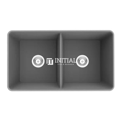 Granite Quartz Stone Kitchen & Laundry Sink 838X482X262 , Matt Grey