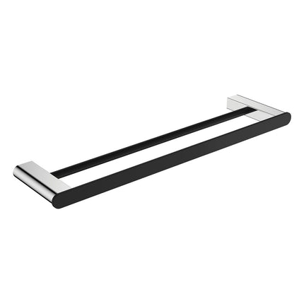 Fienza Lincoln 600mm Mixed Finish Double Towel Rail ,