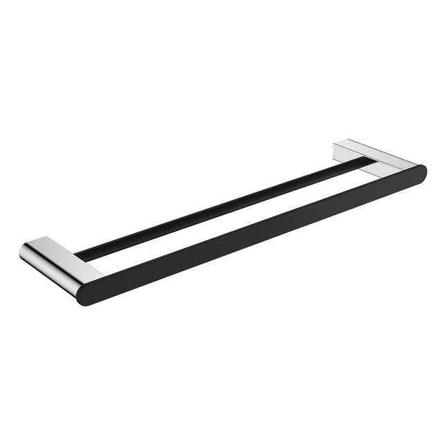 Fienza Lincoln 600mm Mixed Finish Double Towel Rail ,