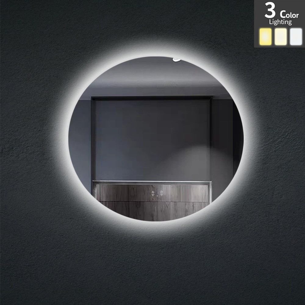 Round 3 Color Lighting Touch Free LED Mirror 750 ,