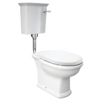 Fienza Rak Washington Front Lever Link Style Toilet Suite, Alpine White ,