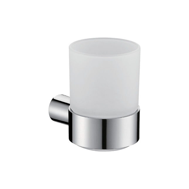 Fienza Empire Frosted Glass Tumbler And Chrome Holder ,