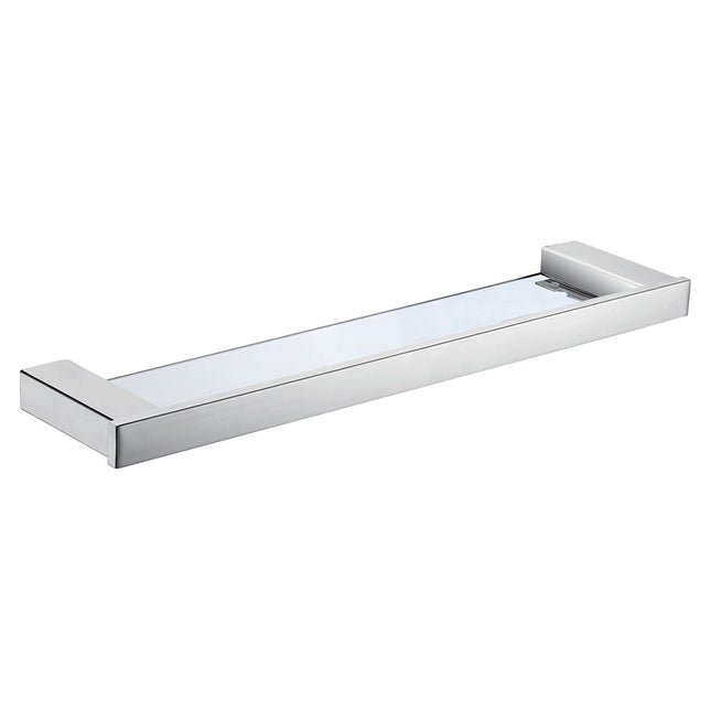 Fienza Koko Chrome Finish 510mm Glass Shower Shelf ,