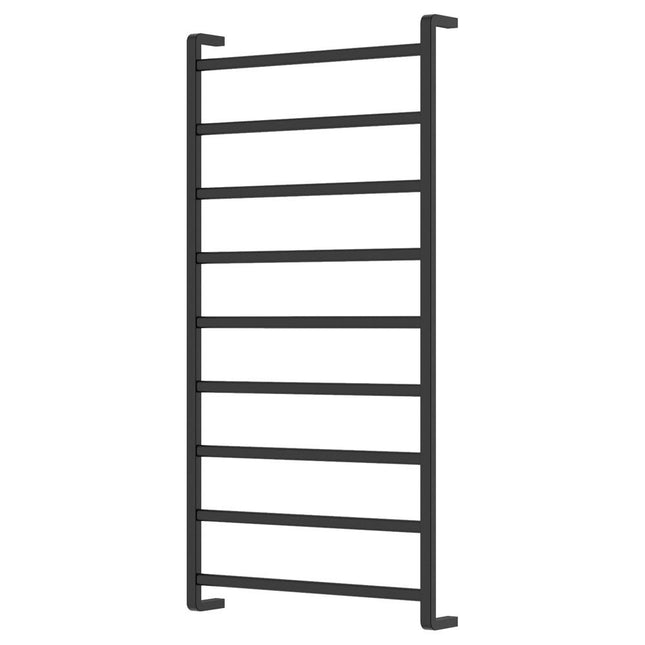 Fienza Koko 600x1200mm Matte Black Heated Towel Rail (9 Bars) ,