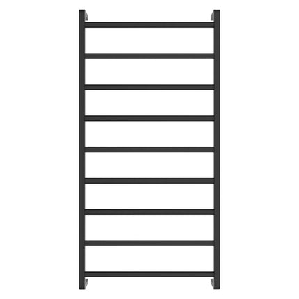 Fienza Koko 600x1200mm Matte Black Heated Towel Rail (9 Bars) ,