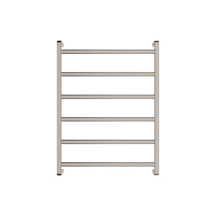 Fienza Koko 600x800mm Brushed Nickel Heated Towel Rail (6 Bars) ,