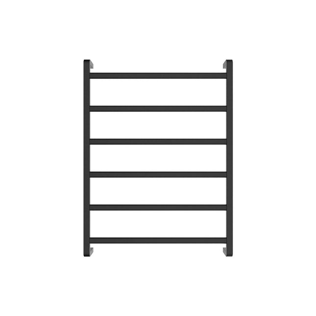 Fienza Koko 600x800mm Matte Black Heated Towel Rail (6 Bars) ,