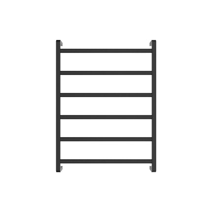 Fienza Koko 600x800mm Matte Black Heated Towel Rail (6 Bars) ,