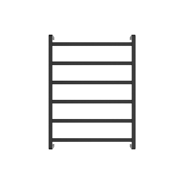 Fienza Koko 600x800mm Matte Black Heated Towel Rail (6 Bars) ,