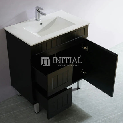 Hampton Modern Shaker Matt Black Freestanding Floor Vanity 750W X 460D X 860H ,