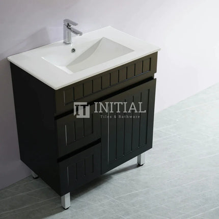 Hampton Modern Shaker Matt Black Freestanding Floor Vanity 750W X 460D X 860H ,