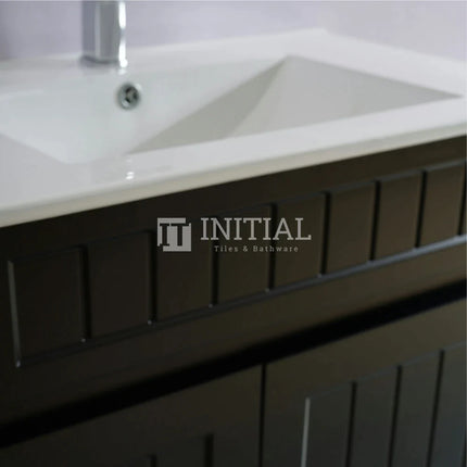 Hampton Modern Shaker Matt Black Freestanding Floor Vanity 750W X 460D X 860H ,