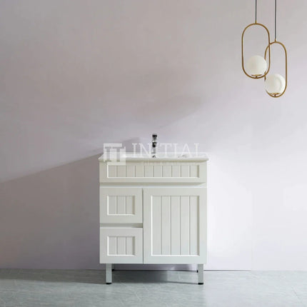 Hampton Modern Shaker Matt White Freestanding Floor Vanity 750W X 460D X 860H ,