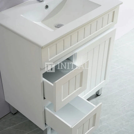 Hampton Modern Shaker Matt White Freestanding Floor Vanity 750W X 460D X 860H ,